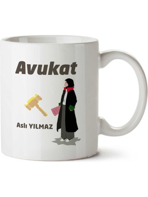Kişiye Özel Kadın Avukat Kupa Bardak