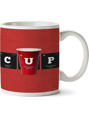 Cup Fincan Periyodik Cetvel Iki Tarafı Baskılı Kupa Bardak