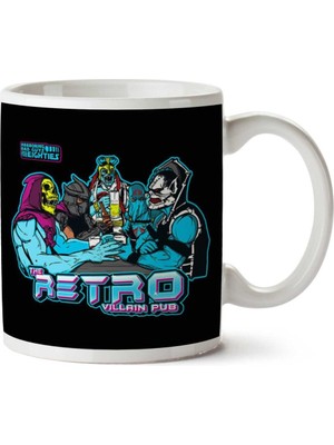 Retro Villain Pub Iki Tarafı Baskılı Kupa Bardak