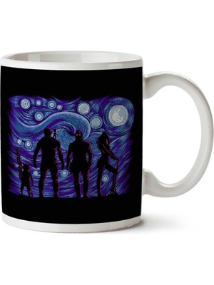 Starry Night Guardians Of The Galaxy Iki Tarafı Baskılı Kupa Bardak