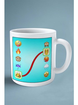Emoji Puzzle Mobil Oyun Baskılı Kupa Bardak Çift Taraflı Baskı Kişiye Özel Model 2