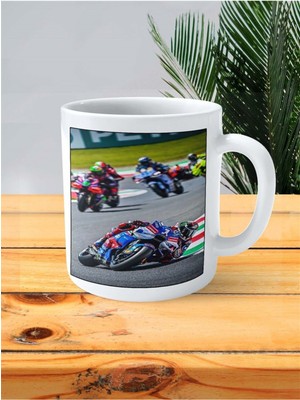 Motor Yarışı Baskılı Kupa Bardak Kişiye Özel Desen 1