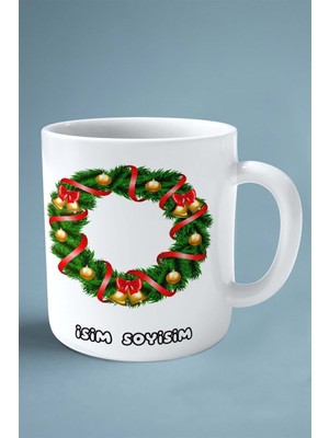 2024 Yılbaşı Noel Isimli Baskılı Kupa Bardak Kapısüsü Işık