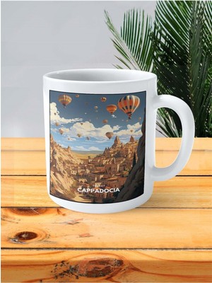 Cappadocia Baskılı Kupa Bardak Kişiye Özel Desen