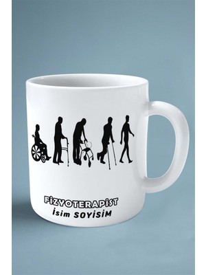 Fizyoterapist Fizyoterapi Meslek Baskılı Kupa Bardak Çift Taraflı Baskı Kişiye Özel Model 17