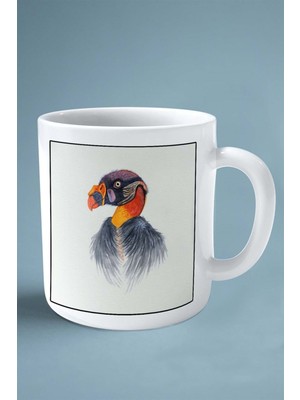 Akbaba Baskılı Kupa Bardak Çift Taraflı Kişiye Özel Çerçeveli Renkli Model 2