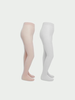 Lc Waikiki Yeni Sezon Kiz Cocuk Simli Ince Kulotlu Corap 2'li - S5M516Z4