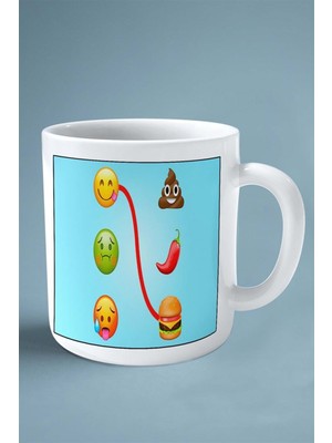 Emoji Puzzle Mobil Oyun Baskılı Kupa Bardak Çift Taraflı Baskı Kişiye Özel Model 1