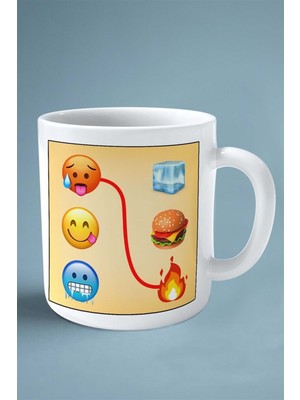 Emoji Puzzle Mobil Oyun Baskılı Kupa Bardak Çift Taraflı Baskı Kişiye Özel Model 3