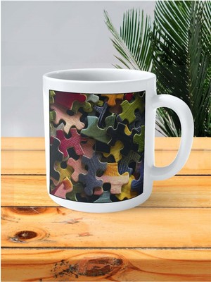Puzzle Yapboz Baskılı Kupa Bardak Kişiye Özel Desen 1