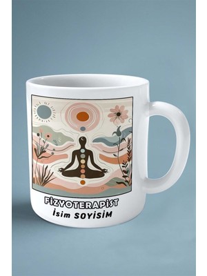 Fizyoterapist Fizyoterapi Meslek Baskılı Kupa Bardak Çift Taraflı Baskı Kişiye Özel Model 5
