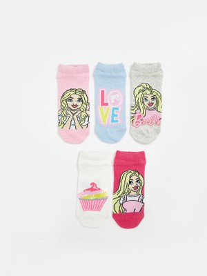 Lc Waikiki Yeni Sezon Barbie Desenli Kiz Cocuk Patik Corap 5'li - S53306Z4