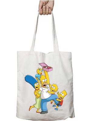Simpsons Lisa Simpson Iki Tarafı Kalıcı Baskılı Yıkanabilir Çanta