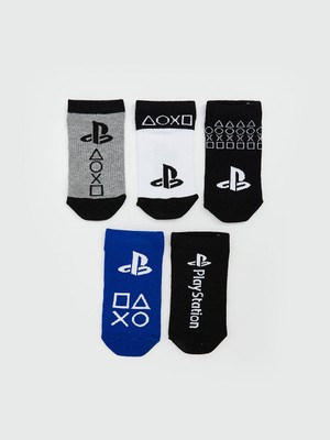 Lc Waikiki Yeni Sezon Playstation Desenli Erkek Cocuk Patik Corap 5'li - S5AA66Z4