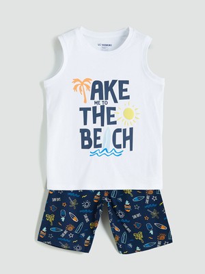 Lc Waikiki Yeni Sezon Baskili Erkek Cocuk Sortlu Pijama Takimi - S5HM61Z1