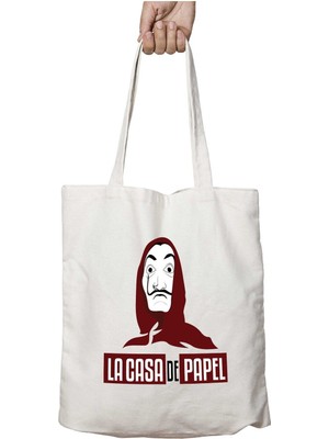 La Casa De Papel Tokio Iki Tarafı Kalıcı Baskılı Yıkanabilir Çanta