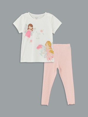 Lc Waikiki Yeni Sezon Bisiklet Yaka Kiz Bebek Pijama Takimi - S5BL51Z1