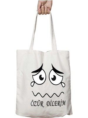 Ben Özür Dilerim Iki Taraf Kalıcı Yıkanabilir Okul Plaj Omuz Bez Çanta