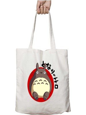 Totoro 6 Iki Tarafı Kalıcı Baskılı Yıkanabilir Çanta