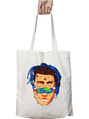Xxxtentacıon 4 Iki Tarafı Kalıcı Baskılı Yıkanabilir Okul Plaj Omuz Bez Çantası