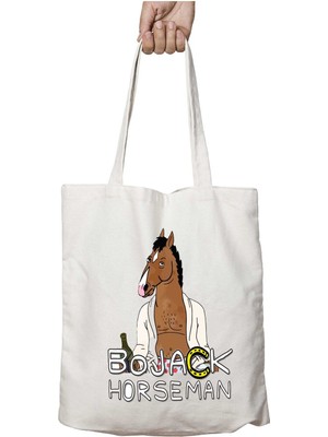Bojack Horseman Animasyon Iki Taraf Kalıcı Yıkanabilir Okul Plaj Omuz Bez Çanta