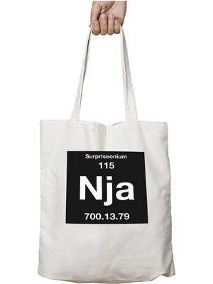 Sürpriz Element Periyodik Cetvel Iki Tarafı Kalıcı Baskılı Yıkanabilir Çanta