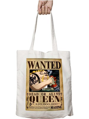 Wanted Queen Anime Iki Tarafı Kalıcı Baskılı Yıkanabilir Çanta