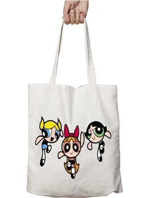 Powerpuff Girls S Iki Taraf Kalıcı Yıkanabilir Okul Plaj Omuz Bez Çanta