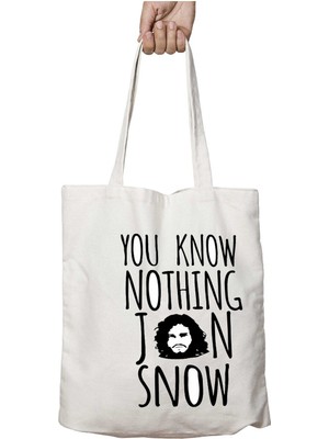 Game Of Thrones You Know Nothing G Iki Taraf Kalıcı Yıkanabilir Okul Plaj Omuz Bez Çanta