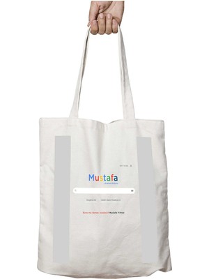 Google Aramada Kişiye Özel Iki Tarafı Kalıcı Baskılı Yıkanabilir Okul Plaj Omuz Bez Çantası