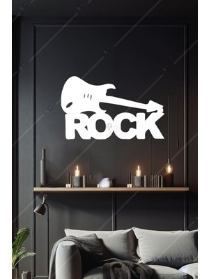 Rock Temalı Ahşap Duvar Dekoru, Şık ve Modern Ev Tasarımı Için Mükemmel Seçim