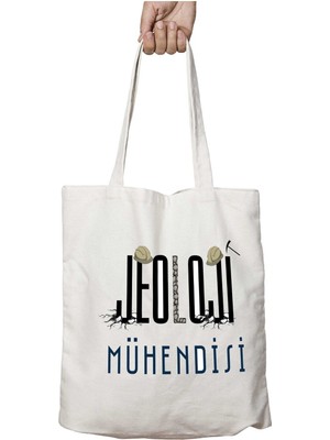 Kişiye Özel Jeoloji Mühendisi Şık Sade Iki Tarafı Kalıcı Baskılı Yıkanabilir Çanta