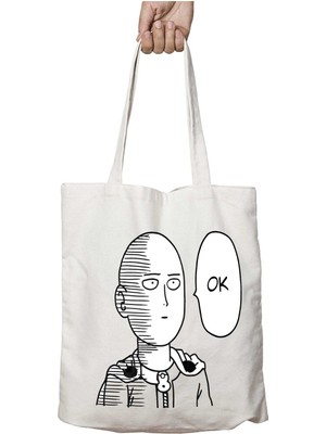 One Punch Man Ok Iki Taraf Kalıcı Yıkanabilir Okul Plaj Omuz Bez Çanta
