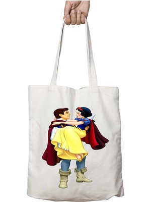 Snow White Download Png Iki Tarafı Kalıcı Baskılı Yıkanabilir Okul Plaj Omuz Bez Çantası