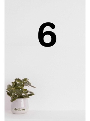 6 Rakamı Tamamlanabilir Ahşap Duvar Yazısı, Lazer Kesim, Isim Yazmak Için Tasarım