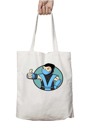 Sub Zero O Iş Tamam Iki Tarafı Kalıcı Baskılı Yıkanabilir Okul Plaj Omuz Bez Çantası