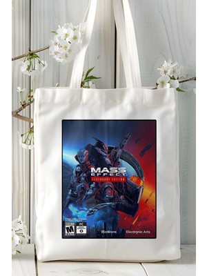 Mass Effect Oyun Baskılı Omuz Çanta Kişiye Özel Model 1