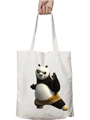 Kung Fu Panda Aa Iki Taraf Kalıcı Yıkanabilir Okul Plaj Omuz Bez Çanta
