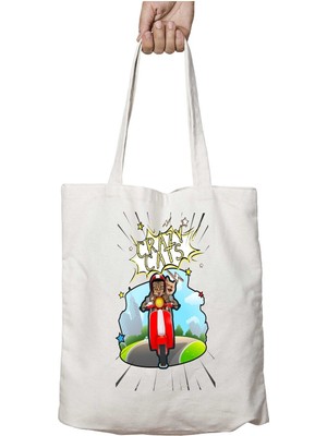 Crazy Cats Çılgın Kedi Vespa Motor Iki Tarafı Kalıcı Baskılı Yıkanabilir Okul Plaj Omuz Bez Çantası