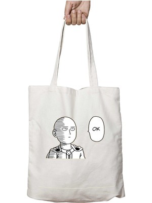 One Punch Man Ok Çizgi Roman Iki Tarafı Kalıcı Baskılı Yıkanabilir Çanta