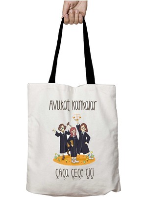 Siyah Kulplu Kişiye Özel Avukat Kankalar Yıkanabilir Okul Omuz Çanta