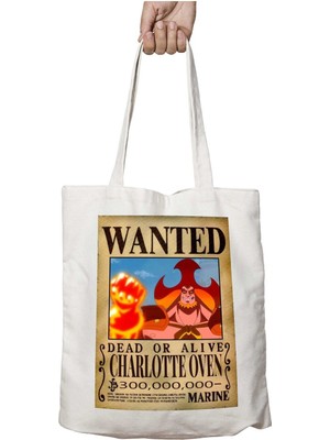 Wanted Charlotte Oven Anime Iki Tarafı Kalıcı Baskılı Yıkanabilir Okul Plaj Omuz Bez Çantası