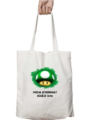 Vıda Eterna Iki Tarafı Kalıcı Baskılı Yıkanabilir Çanta