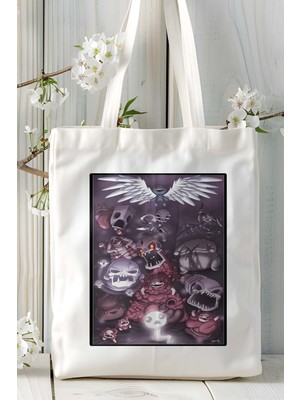 The Binding Of Isaac Oyun Baskılı Bez Çanta Omuz Çantası Kişiye Özel Model 2