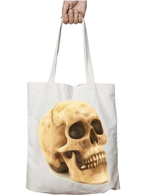 Skull-Png-File Iki Tarafı Kalıcı Baskılı Yıkanabilir Çanta