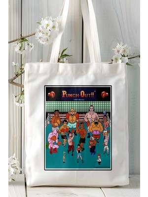 Punch Out Oyun Baskılı Omuz Çanta Kişiye Özel Model 5