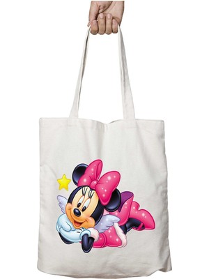 Minnie-Mouse-Png-File Iki Taraf Kalıcı Yıkanabilir Okul Plaj Omuz Bez Çanta
