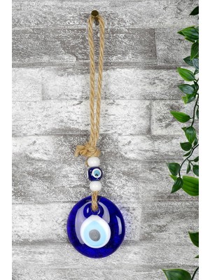 Renkli Ip Askılı Dekoratif Nazar Boncuğu 5.5 Cm, Şık ve Enerjik Dekorasyon Aksesuarı