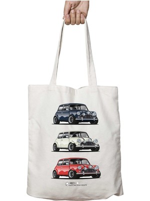 Renkli Mini Couper Iki Tarafı Kalıcı Baskılı Yıkanabilir Çanta