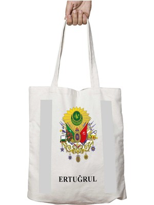 Kişiye Özel Osmanlı Devlet Nişanı Iki Tarafı Kalıcı Baskılı Yıkanabilir Çanta